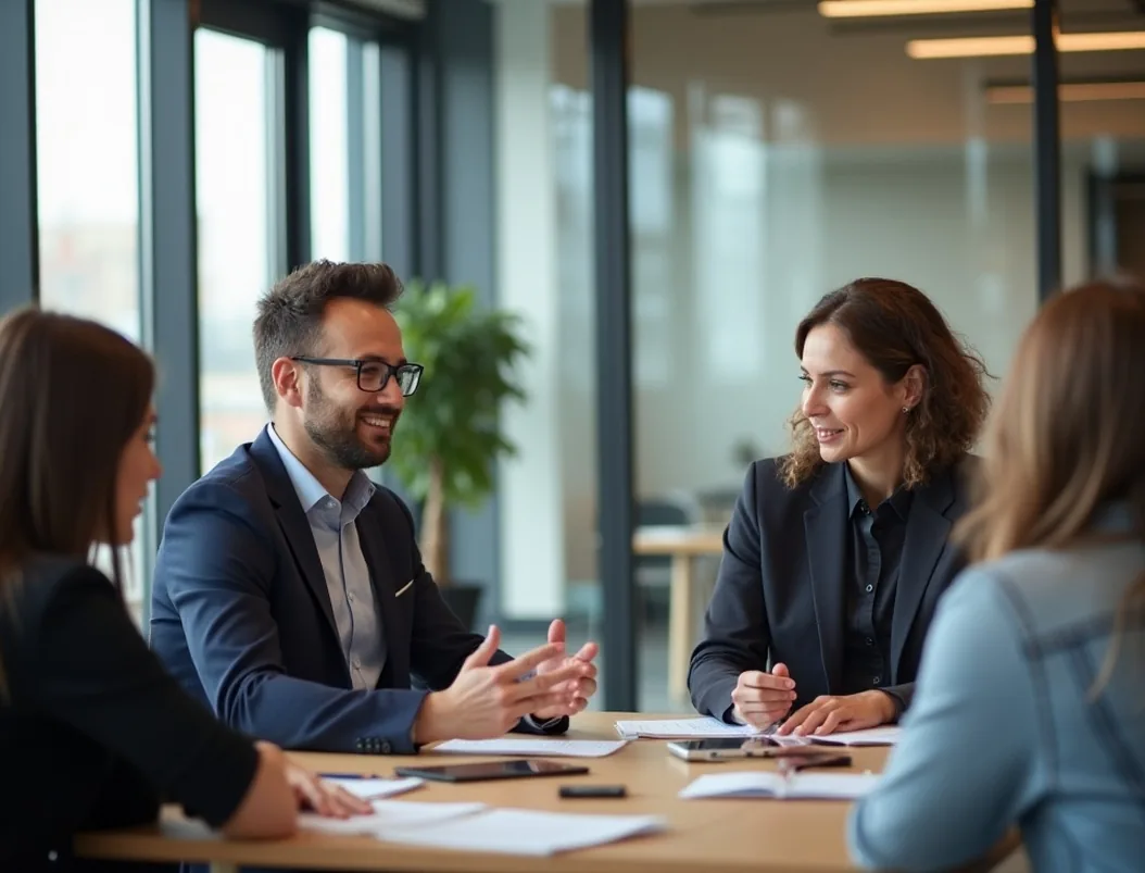 Business mentoring session in professional setting